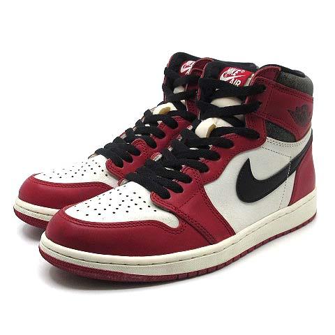 【中古】ナイキ NIKE エアジョーダン 1 レトロ ハイ AIR JORDAN 1 RETRO HIGH OG LOST & FOUND スニーカー DZ5485-612 レッド 26.5cm ☆A