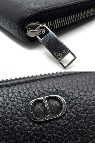 【中古】ディオール DIOR CDロゴ ラウンドファスナー 長財布 レザー 2ESBC252CDI ブラック 黒 ☆AA★ メンズ_2