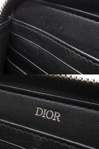 【中古】ディオール DIOR CDロゴ ラウンドファスナー 長財布 レザー 2ESBC252CDI ブラック 黒 ☆AA★ メンズ_4