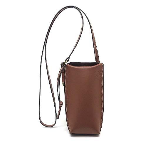 【中古】ロエベ LOEWE ゲートポケット ポシェット ミニ ショルダーバッグ ブラウン レディース