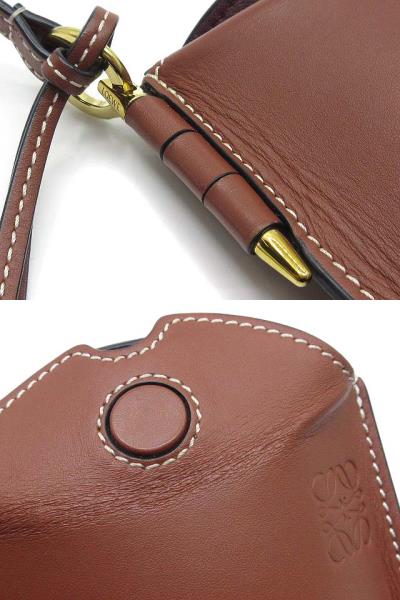 【中古】ロエベ LOEWE ゲートポケット ポシェット ミニ ショルダーバッグ ブラウン レディース_6