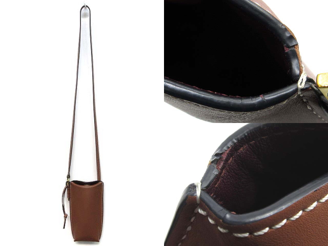 【中古】ロエベ LOEWE ゲートポケット ポシェット ミニ ショルダーバッグ ブラウン レディース_7