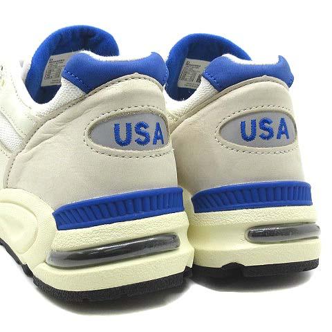 【中古】ニューバランス NEW BALANCE USA製 M990WB2 スニーカー ホワイト ブラック ブルー 白 黒 青 26.5cm メンズ_3