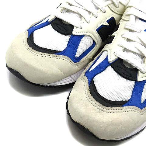 【中古】ニューバランス NEW BALANCE USA製 M990WB2 スニーカー ホワイト ブラック ブルー 白 黒 青 26.5cm メンズ_4