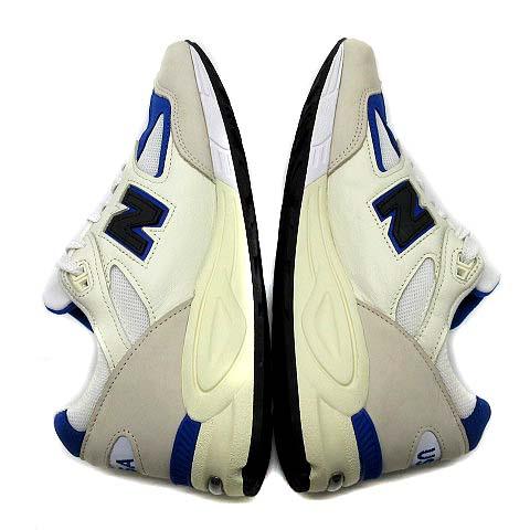 【中古】ニューバランス NEW BALANCE USA製 M990WB2 スニーカー ホワイト ブラック ブルー 白 黒 青 26.5cm メンズ_5