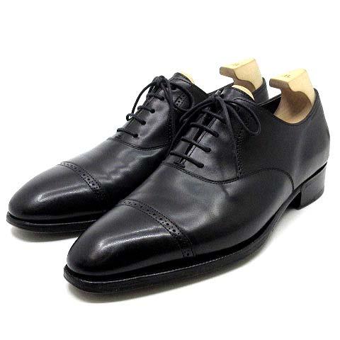 【中古】ジョンロブ JOHN LOBB フィリップ2 PHILIP II キャップトゥ オックスフォード シューズ 内羽根 レザー ブラック 黒 6D 約24.5cm