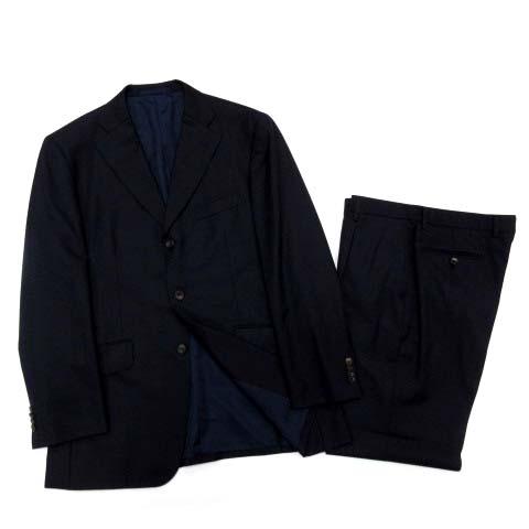【中古】ダニエルクレミュ DANIEL CREMIEUX カノニコ CANONICO 120S スーツ セットアップ チェック 3B ジャケット パンツ 50 42
