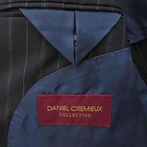 【中古】ロロピアーナ ダニエルクレミュ DANIEL CREMIEUX スーツ セットアップ ストライプ 2B ジャケット パンツ 紺 ネイビー 50 42_4