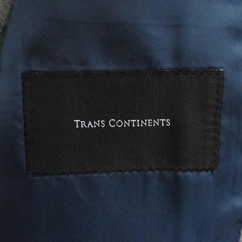 【中古】トランスコンチネンツ TRANS CONTINENTS カノニコ 21micron ウィンドウペン チェック スーツ セットアップ 2B L 79 グレー_3