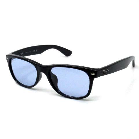 【中古】レイバン RAY BAN ニューウェイファーラー NEW WAYFARER RB2132-F 601/64 ポリッシュブラック ブルーグレー ☆AA★