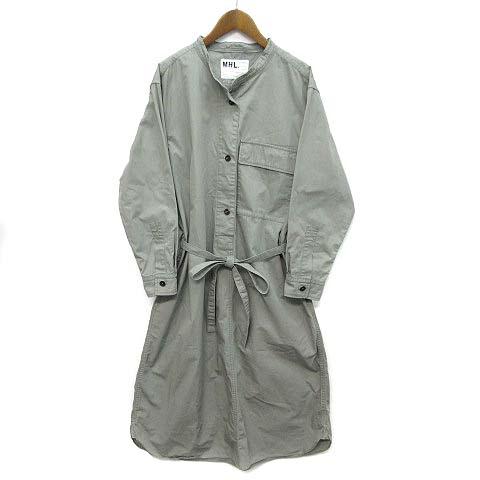 【中古】マーガレットハウエル MHL. 素っ気ない 綿織物 ポプリン 衣装 DRY COTTON POPLIN 薄墨色 2 595-0258501 レディース
