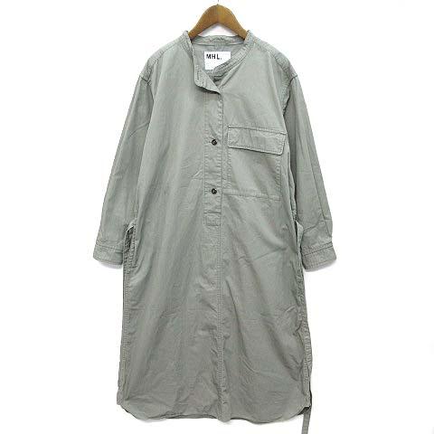 【中古】マーガレットハウエル MHL. 素っ気ない 綿織物 ポプリン 衣装 DRY COTTON POPLIN 薄墨色 2 595-0258501 レディース