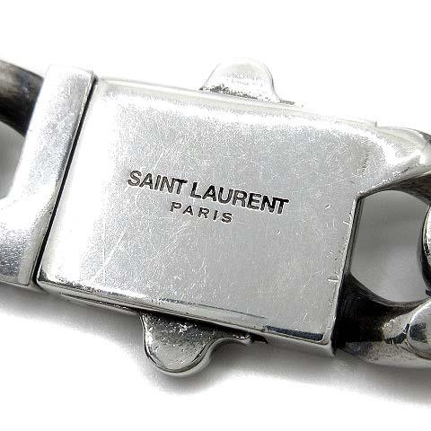 【中古】サンローラン パリ SAINT LAURENT PARIS 喜平 チェーン ブレスレット 18cm メタル シルバー ☆AA★ メンズ_1