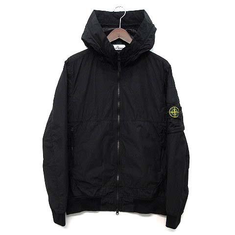 【中古】ストーンアイランド STONE ISLAND ナイロン フーデッド ブルゾン ジャケット 761540632 ブラック 黒 S メンズ