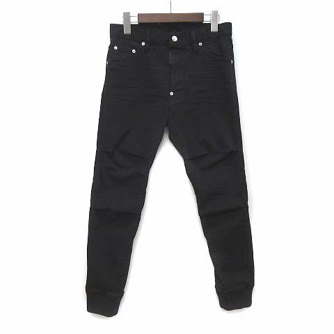 【中古】ディースクエアード DSQUARED2 BLACK BULL トラック デニム パンツ イージー ジョガー ジーンズ S74KB1029 2025SS ブラック 42