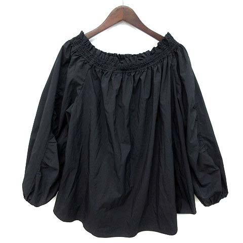 【中古】リテン LIten シャーリング ブラウス プルオーバー 長袖 ブラック 黒 F LIT24SS-BL-001 レディース_1
