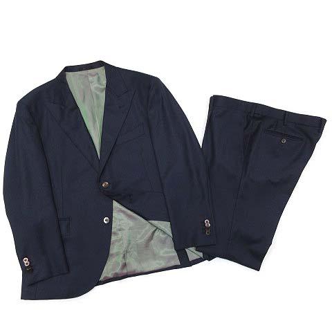 【中古】スーツストンプ SUIT STOMP エルメネジルドゼニア Ermenegildo Zegna ELECTA セットアップ ジャケット パンツ ネイビー メンズ