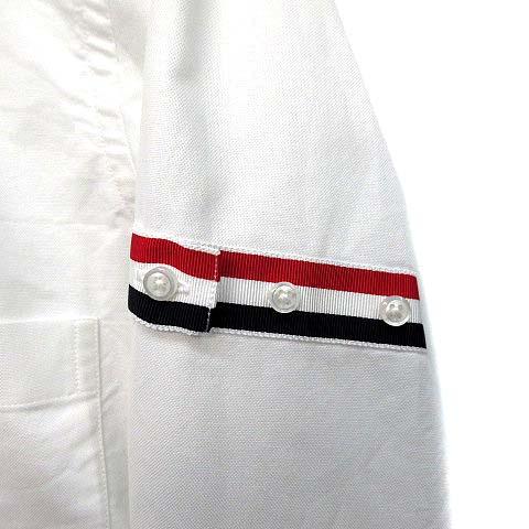 【中古】トムブラウン THOM BROWNE オックスフォード トリコロール クラシック ボタンダウン シャツ 長袖 ホワイト 白 1 メンズ_3