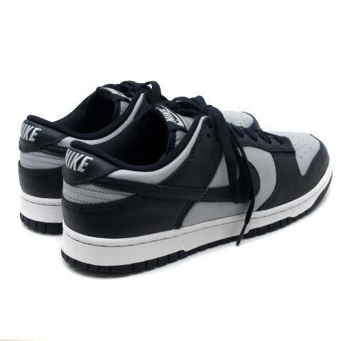 【中古】ナイキ NIKE ダンク ロー レトロ DUNK LOW RETRO スニーカー DD1391-003 グレー ネイビー 28cm メンズ_1