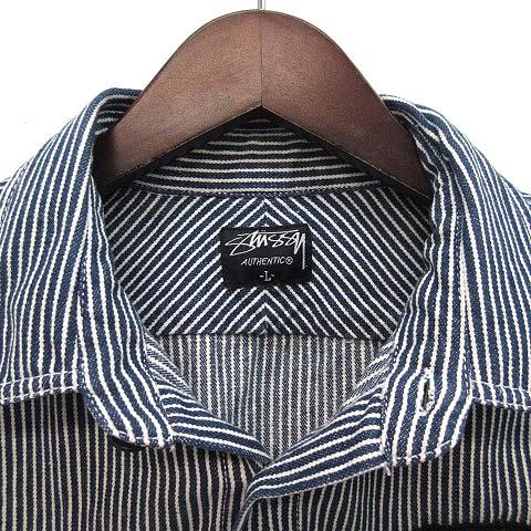 中古】ステューシー STUSSY ヒッコリー ワークシャツ 長袖 Tribe