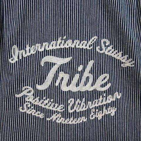 中古】ステューシー STUSSY ヒッコリー ワークシャツ 長袖 Tribe