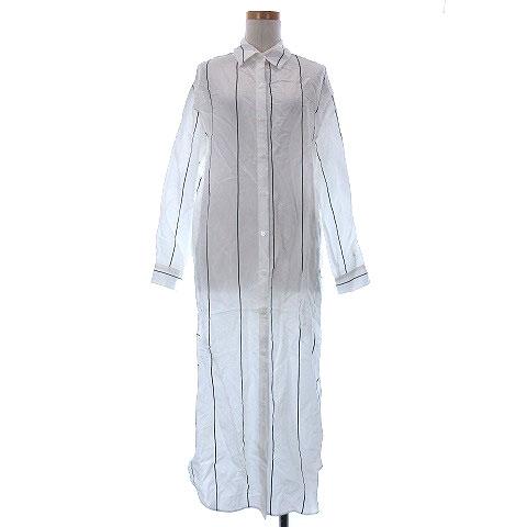 中古 ザラ Zara シャツ ワンピース 長袖 ストライプ ホワイト ブラック e レディースの通販はau Pay マーケット ブランド古着のベクトル