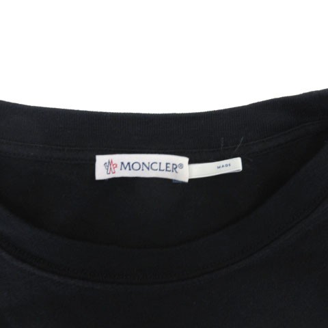 【中古】モンクレール MONCLER 19SS FRAGMENT HIROSHI FUJIWARA Tシャツ カットソー 半袖 ワッペン S ブラック  メンズ｜au PAY マーケット