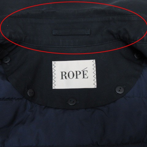 中古】ロペ ROPE 中綿ライナー付 トレンチコート 36 ネイビー 230106E