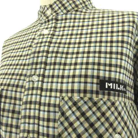 中古】ミルクフェド MILKFED. STAND COLLAR PLAID DRESS バックロゴ ...