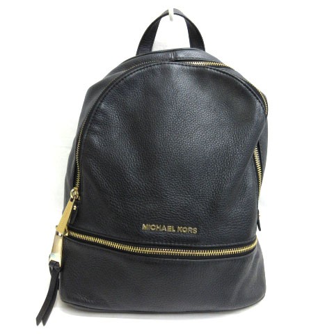 【中古】マイケルコース MICHAEL KORS レザーリュックサック ミニリュック バックパック ロゴ ブラック ■SM0｜au PAY マーケット