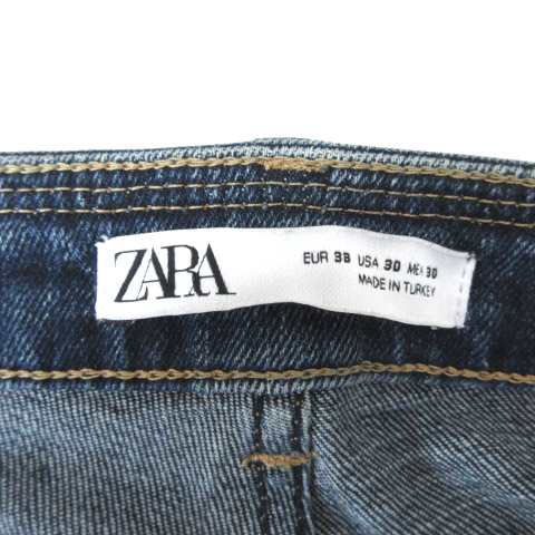 中古】ザラ ZARA ダメージ デニム パンツ ジーンズ 30 インディゴ