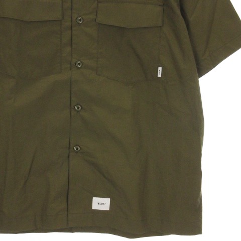 【中古】ダブルタップス WTAPS 23SS BROADCLOTH ブロードクロス シャツ 半袖 231BRDT-SHM02 カーキ 3 メンズ｜au  PAY マーケット