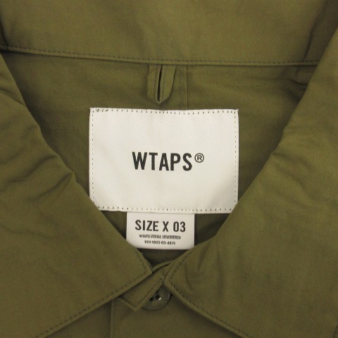 【中古】ダブルタップス WTAPS 23SS BROADCLOTH ブロードクロス シャツ 半袖 231BRDT-SHM02 カーキ 3 メンズ｜au  PAY マーケット