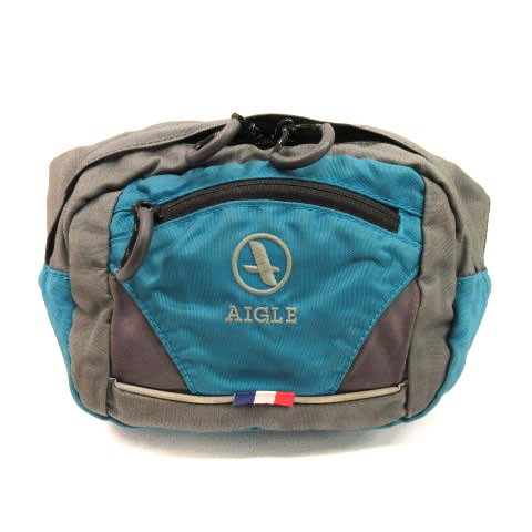 中古】エーグル AIGLE ウエストバッグ アウトドア グレー ブルー