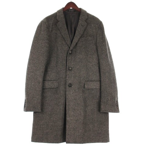 【中古】エンポリオアルマーニ EMPORIO ARMANI SARTORIAL DECO チェスター コート ウール グレー 50 メンズ