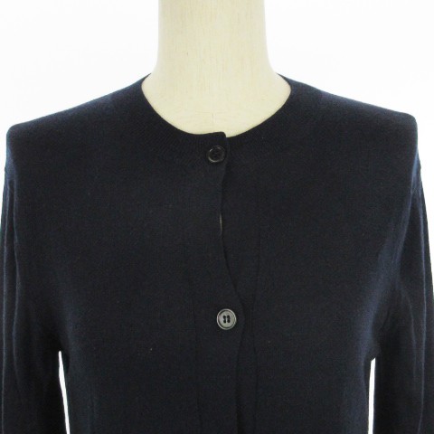 中古】ジルサンダー JIL SANDER NAVY ニット カーディガン クルー