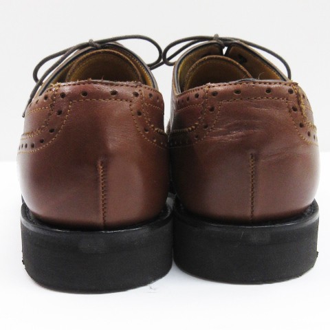 【中古】パラブーツ Paraboot AMBRE ウイングチップ ドレス シューズ 異素材 レザー ハラコ ブラウン UK5 ■ECS｜au PAY  マーケット