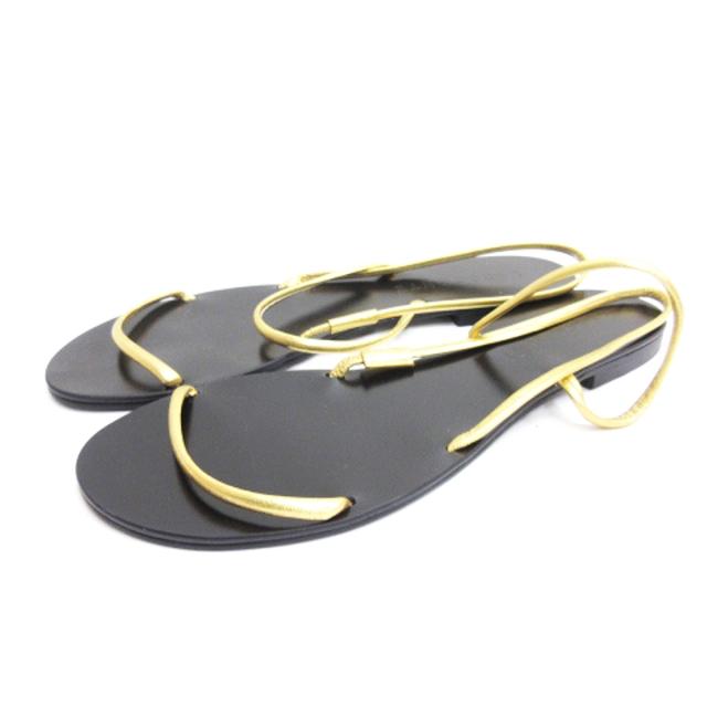 【中古】ラオコンテ LAOCOONTE EMMA ストラップ サンダル ブラック 37 24cm レディースの通販は