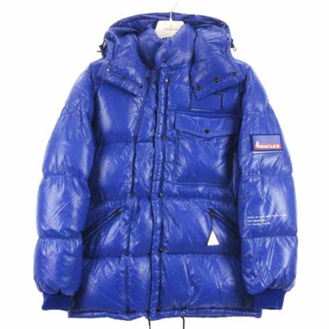 【中古】モンクレール MONCLER GENIUS × FRAGMENT DESIGN ANTHEM ダウンジャケット ブルー 2 メンズ