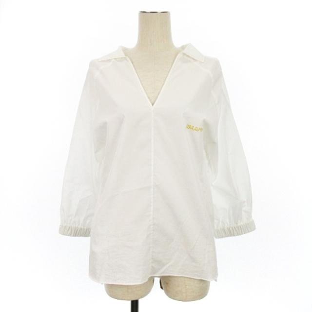 【中古】マルニ MARNI Vネック ブラウス シャツ 38 ホワイト レディースの通販は