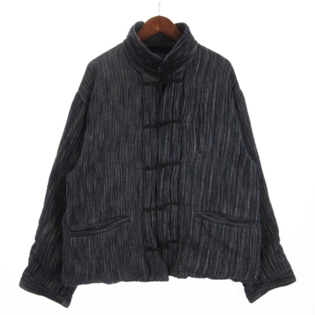 【中古】未使用品 ポータークラシック タグ付き 絣チャイナ ジャケット ブルゾン フリース インディゴ 3 ■SM3の通販は