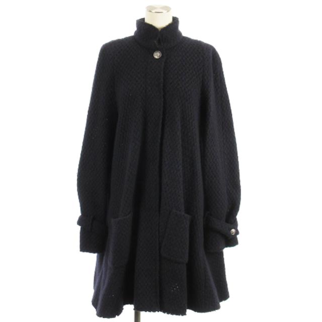 CHANEL立ち襟コートカシミヤ