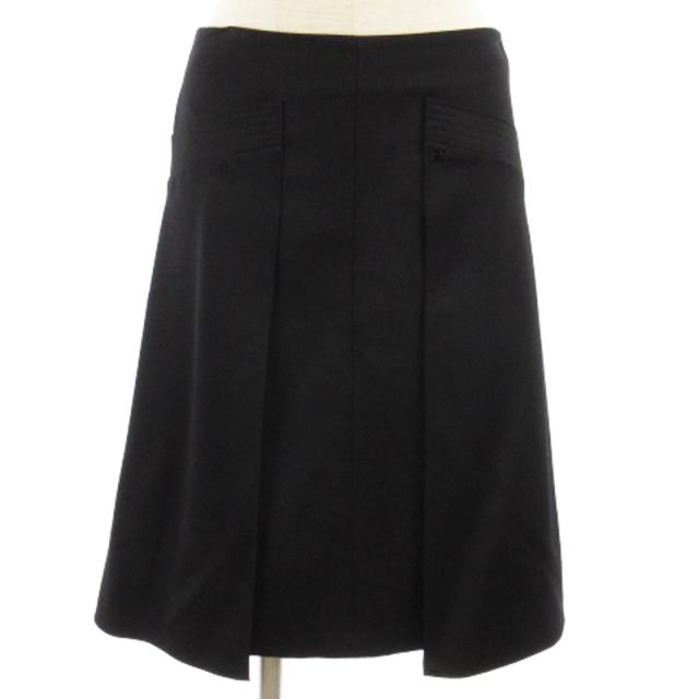 【中古】シャネル CHANEL 06A ココマーク フレア スカート ひざ丈 ブラック 36 レディースの通販は