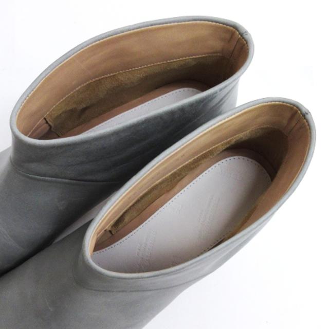 【中古】メゾンマルジェラ 22 Maison Margiela 22 ブーツ レザー イタリア製 グレー 38 25cm レディース 中古】メゾンマルジェラ 22 Maison Margiela 22 ブーツ レザー