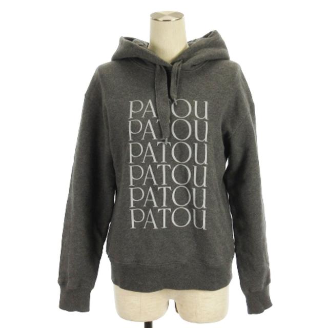 パトゥ PATOU ロゴ スウェットパーカー プルオーバー プリント 裏起毛 グレー XS レディース PATOU (パトゥ) 裏毛 オーガニックコットン メダイヨンロゴ