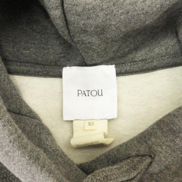 パトゥ PATOU ロゴ スウェットパーカー プルオーバー プリント 裏起毛 グレー XS レディース 中古】パトゥ PATOU ロゴ スウェットパーカー プルオーバー