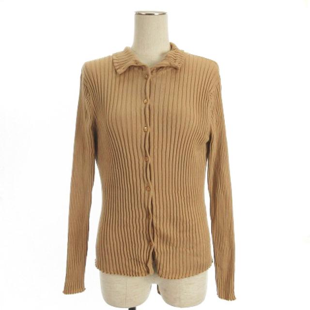 【中古】クロエ CHLOE アンサンブル リブ 半袖 ニット カーディガン 長袖 ベージュ 250508E レディース