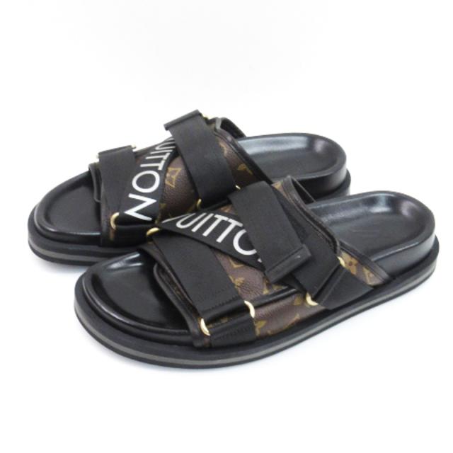 極美品 ヴィトン 28cm ホノルルライン エクリプス サンダル メンズ 黒