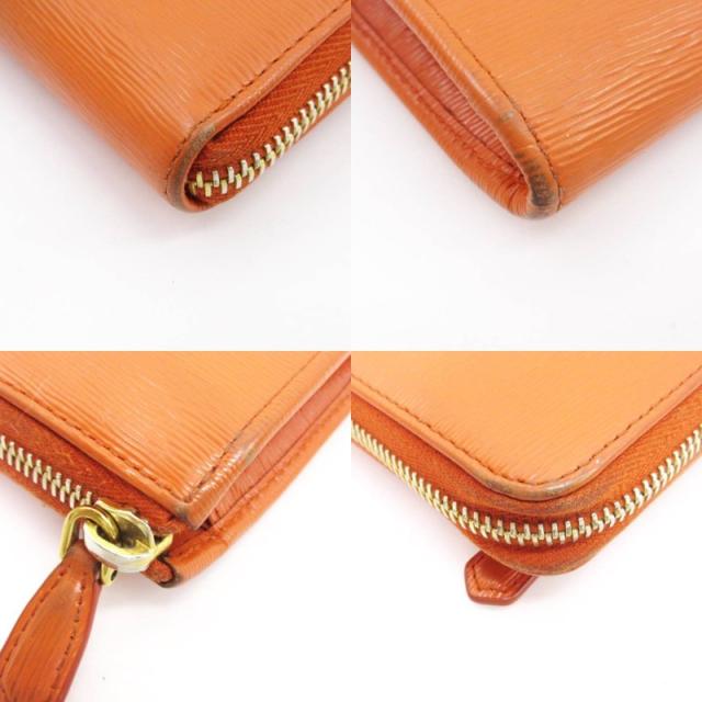 美品‼️プラダPRADA オレンジ　L字ファスナー　レザー 美品‼️プラダPRADA オレンジ L字ファスナー レザー - メルカリ