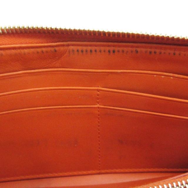 中古】プラダ PRADA 長財布 L字ファスナー レザー オレンジ